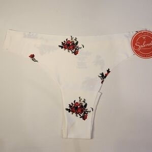 Splendies Panties, white floral, Size M